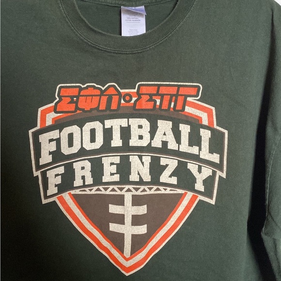 Sigma Phi Lambda tshirt Phi Lamb Sig Tau Football Frenzy size XL - Picture 4 of 5